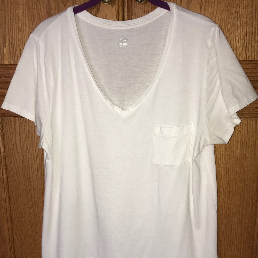 Soft White V-neck T-Shirt